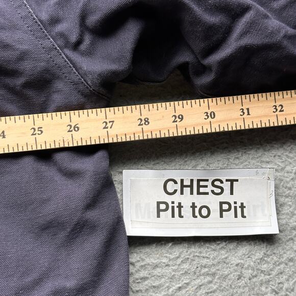 Red Kap Duck Canvas Chore Coat Jacket Mens XXL Navy Blue Quilt Lined Pockets - Picture 3 of 11